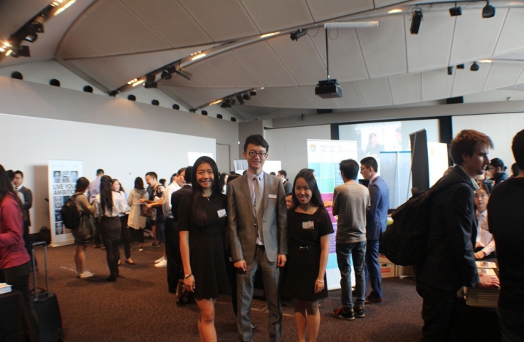 William Yang and friends at university networking event
